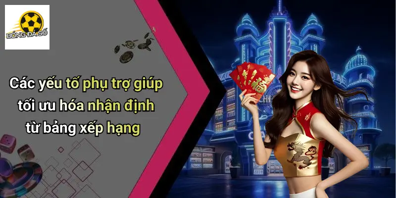 Các yếu tố phụ trợ giúp tối ưu hóa nhận định từ bảng xếp hạng