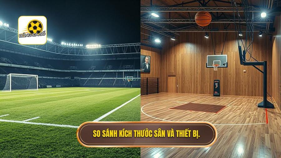 Sự khác biệt về kích thước sân và trang thiết bị