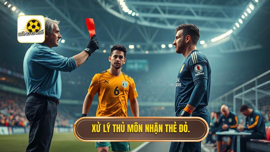 Bảng so sánh các trường hợp xử lý khi thủ môn nhận thẻ đỏ