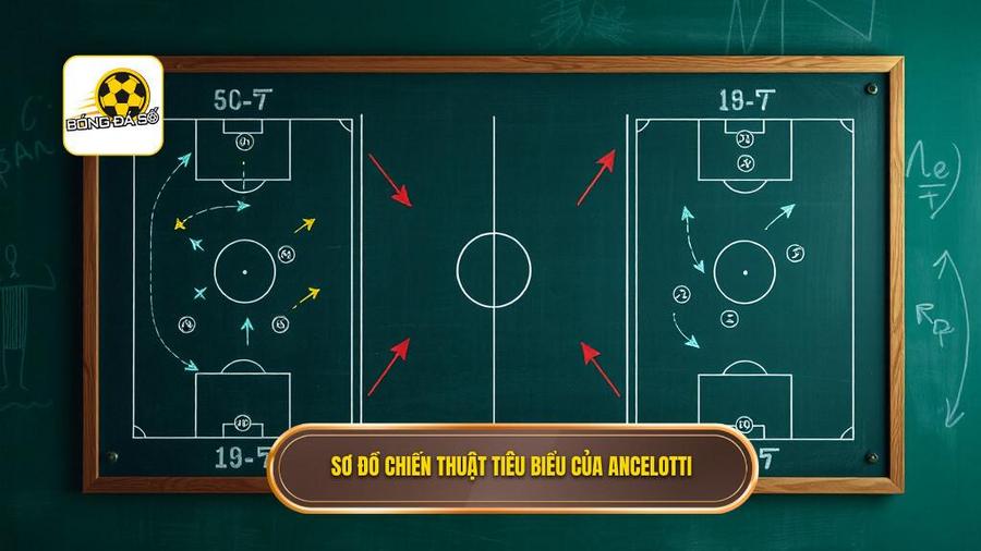 3. Sơ đồ chiến thuật tiêu biểu của Ancelotti